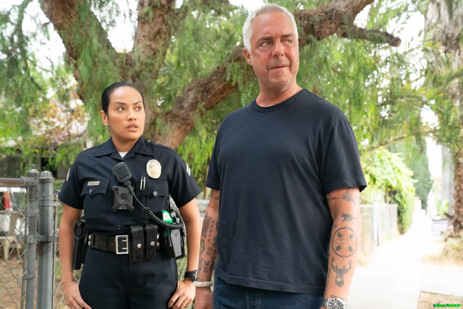 Officer Reina Vasquez (denise G. Sanchez) And Harry Bosch (titus Welliver) In Season Two Of Bosch Legacy (photo Credit Warrick Page)